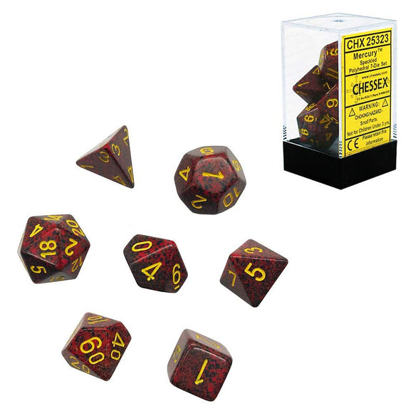 Speckled Polyhedral Dice Set Mercury