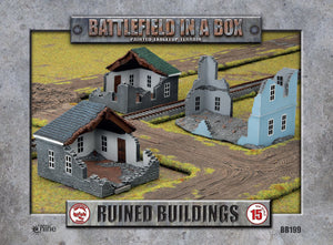 Ruined Buildings (x3) - WWII 15mm