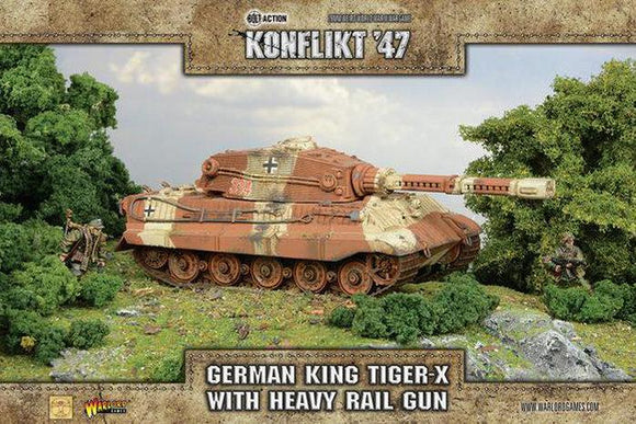 German King Tiger-X with Heavy Rail Gun