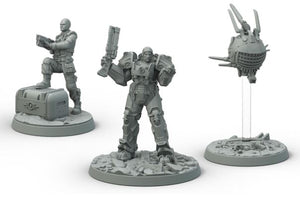 Fallout: Wasteland Warfare Brotherhood of Steel Knight-Captain Cade and Paladin Danse