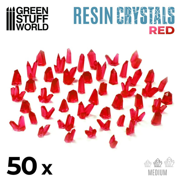 Medium Red Crystals Resin Set