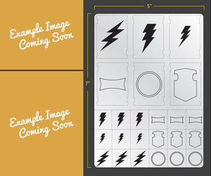 Vehicle Lightning Bolts Airbrush Stencil