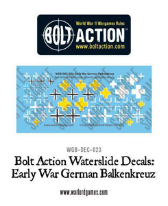 Early War German Balkenkreuz Decal Sheet